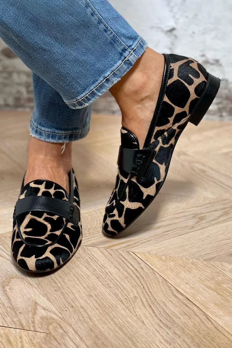 Sofia™ | Leopard Print Loafers