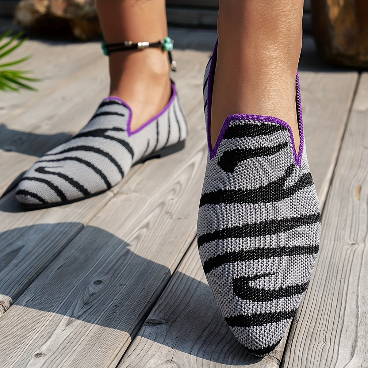 Nora™ | Zebra Loafers