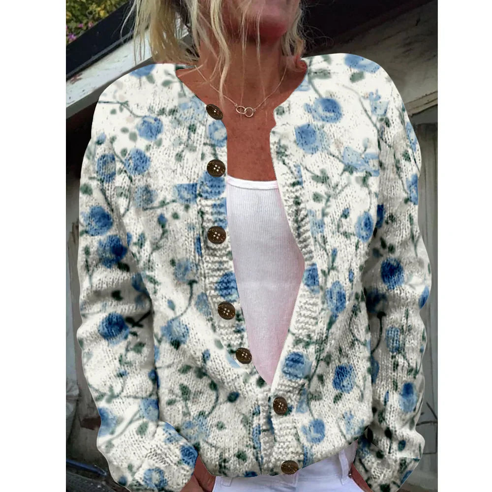 Svenja | Chic Cardigan with Floral Print