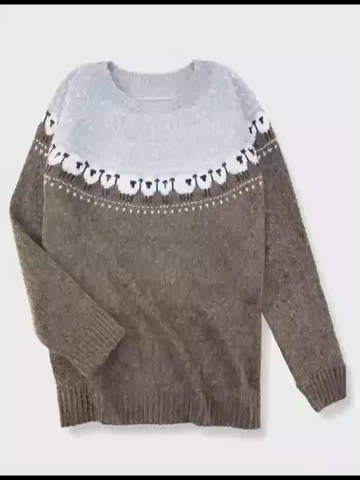 Nordic™ | Elegant Winter Sweater with Jacquard Sheep Pattern