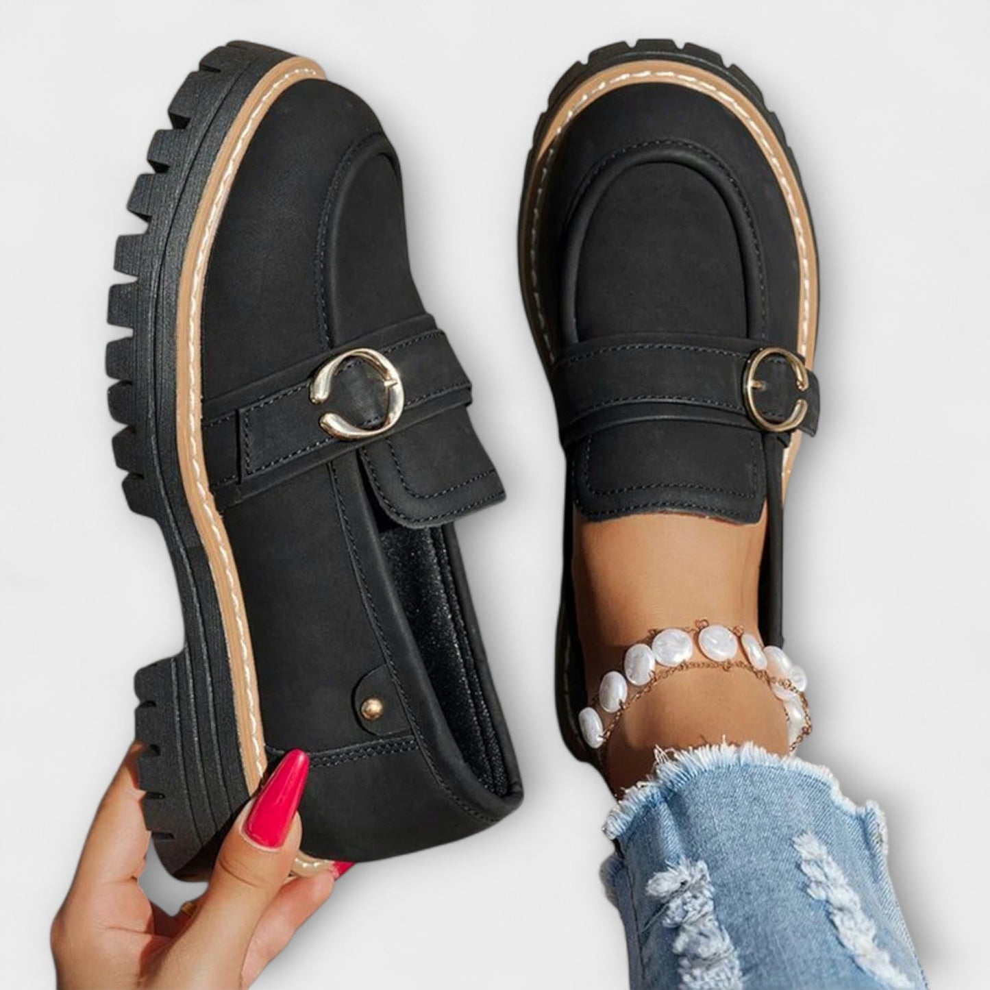 Lora | Casual Round-Toe Moccasins