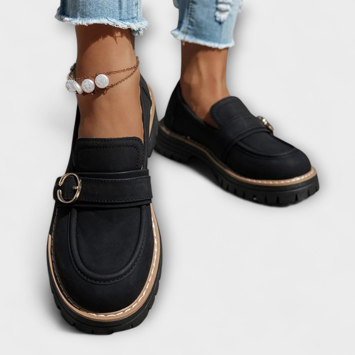Lora | Casual Round-Toe Moccasins