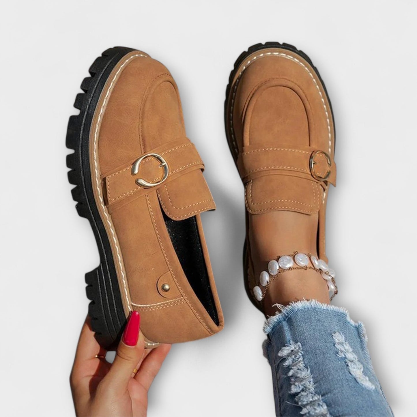 Lora™ | Casual Round-Toe Loafers