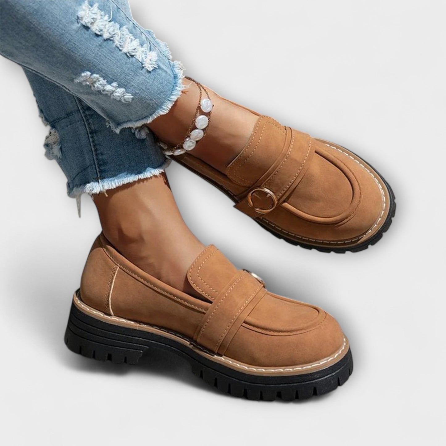Lora | Casual Round-Toe Moccasins