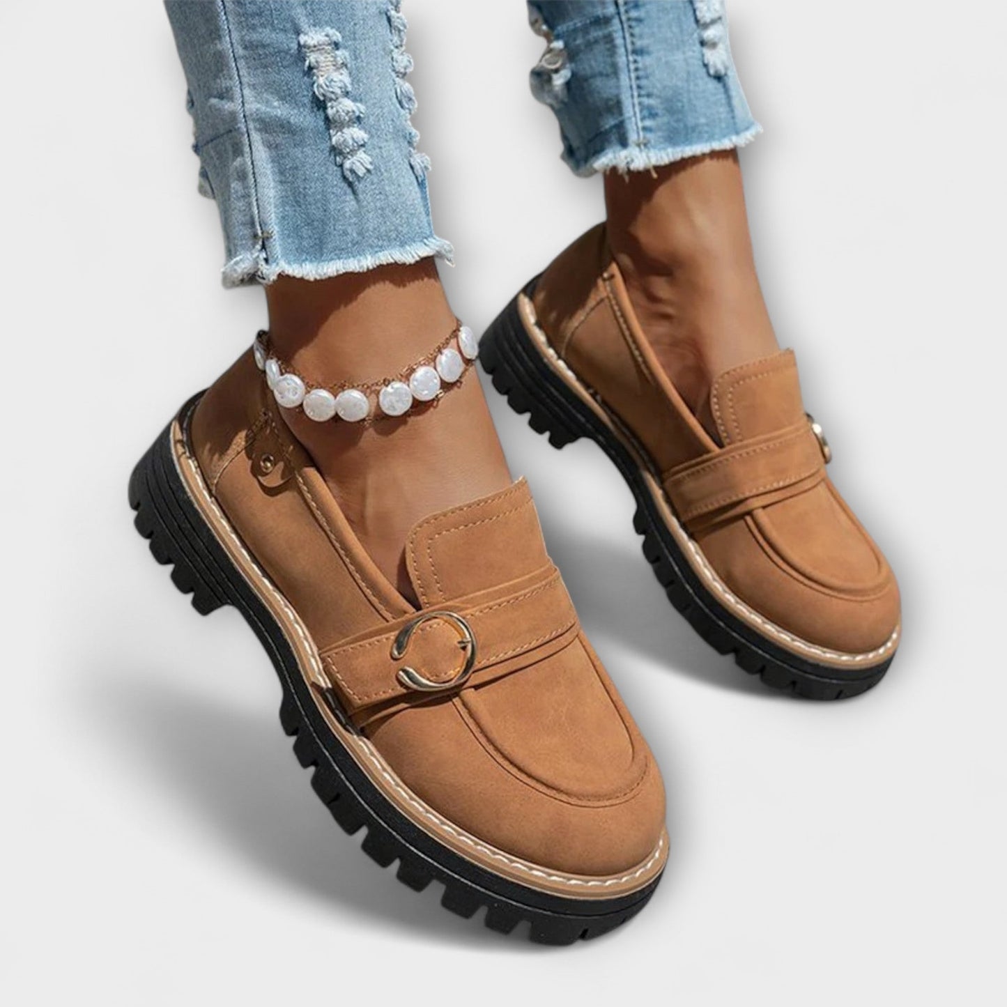 Lora | Casual Round-Toe Moccasins