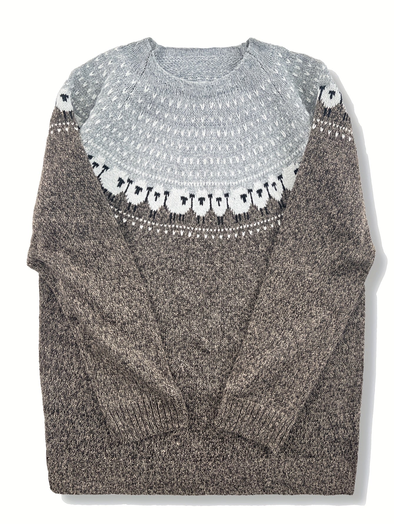 Nordic™ | Elegant Winter Sweater with Jacquard Sheep Pattern