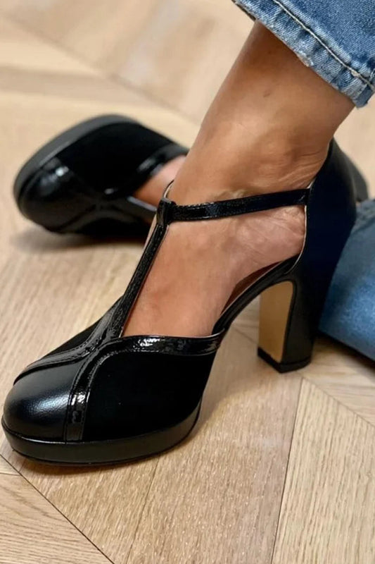 Colette™ | Elegant Black Heeled Shoes