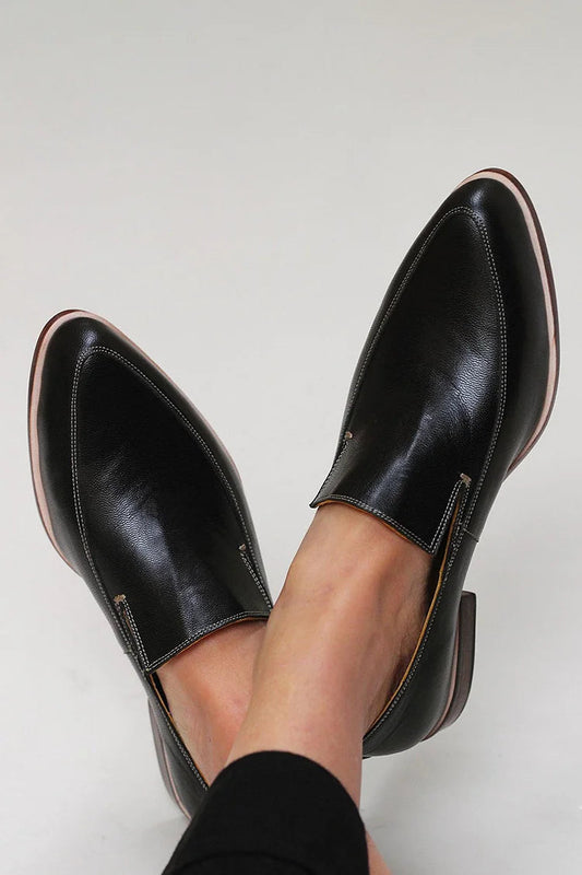Zofia™ | Black Patchwork Loafers