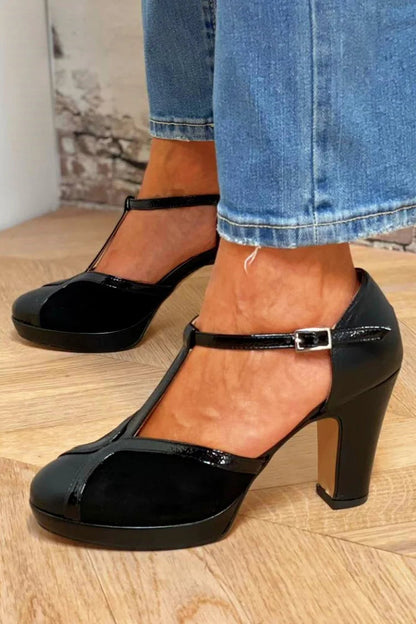 Colette™ | Elegant Black Heeled Shoes