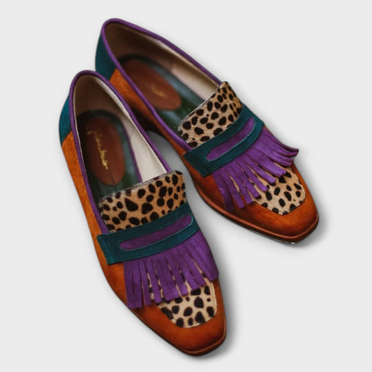 Fallon™ | Brown Leopard Loafers
