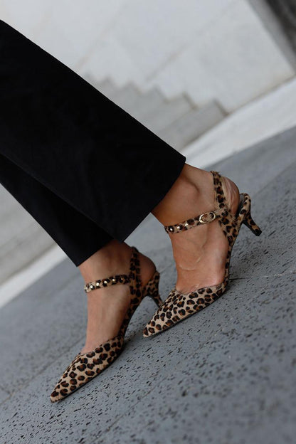 Riáne™ | Leopard Print Heeled Shoes