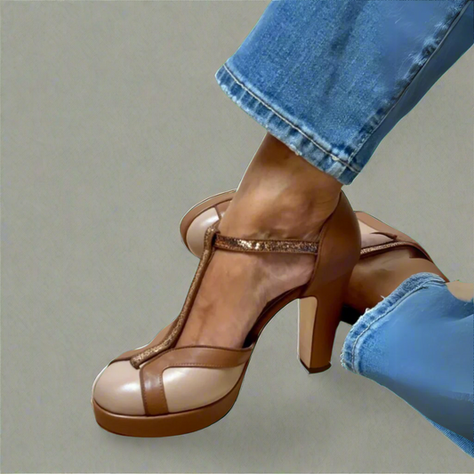 Niara™ | Elegant Two-Tone Heels