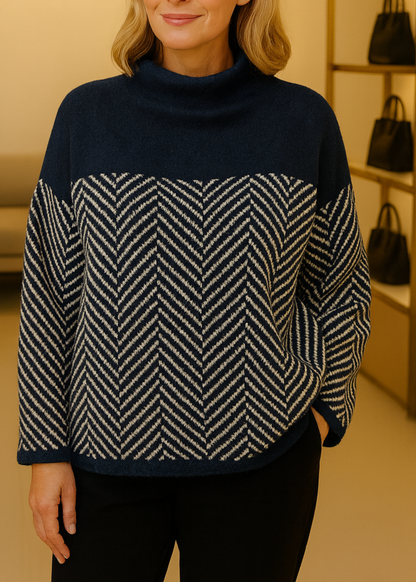 Malene ~ Cotton Turtleneck Sweater