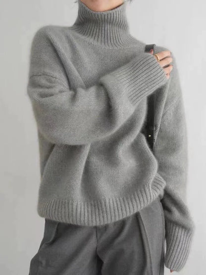 Sydney Women's Oversized Turtleneck Sweater in Cashmere – Soft, Warm & Elegant