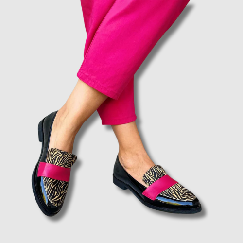 Zoya™ | Leopard Loafers with Pink