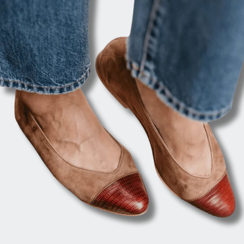 Amandine™ | Elegant Two-Tone Ballerinas