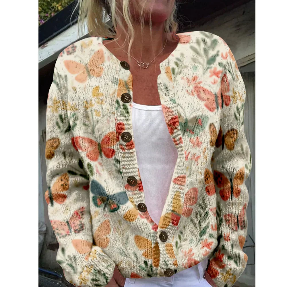 Betty | Chic Cardigan with Print