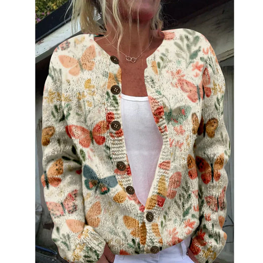 Betty | Chic Cardigan with Print