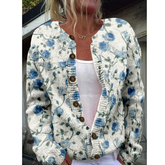 Svenja | Chic Cardigan with Floral Print