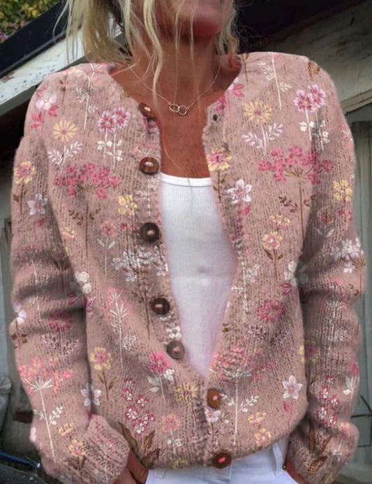 Hebe | Elegant Floral Printed Cardigan