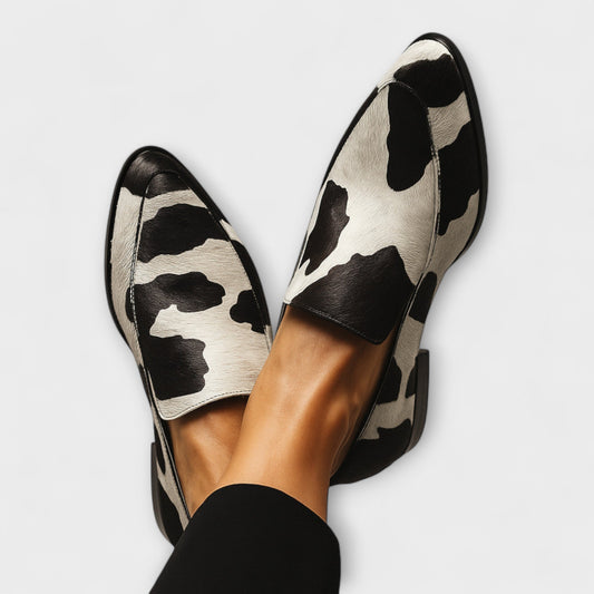Margot | Contemporary Cow Printed Loafers