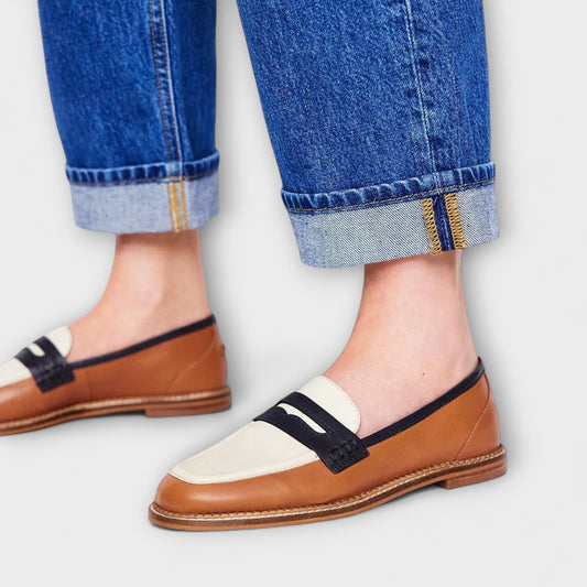 Océane™ | Brown Round-Toe Loafers