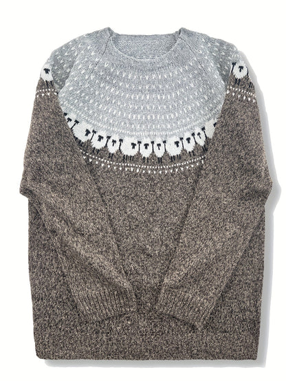 Nordic™ | Elegant Winter Sweater with Jacquard Sheep Pattern