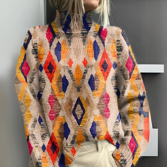 Ninthe | Geometric Pattern Sweater