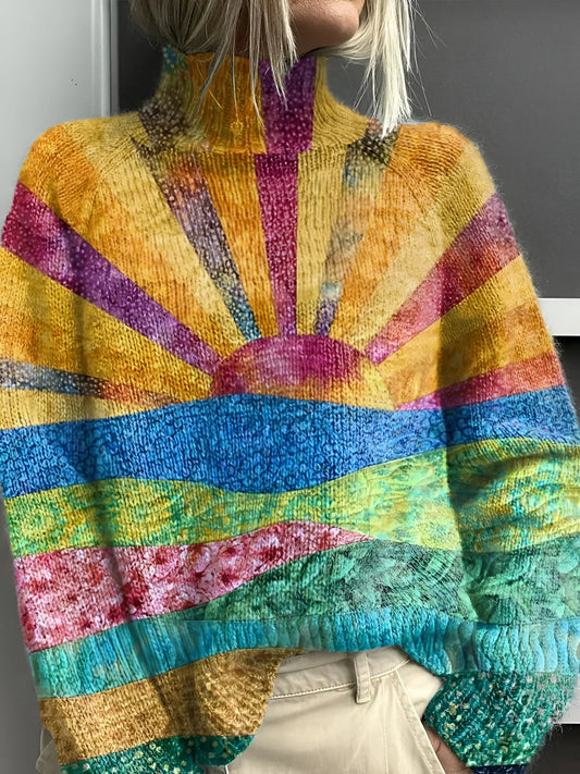 Feline | Colorful and Cheerful Turtleneck Sweater